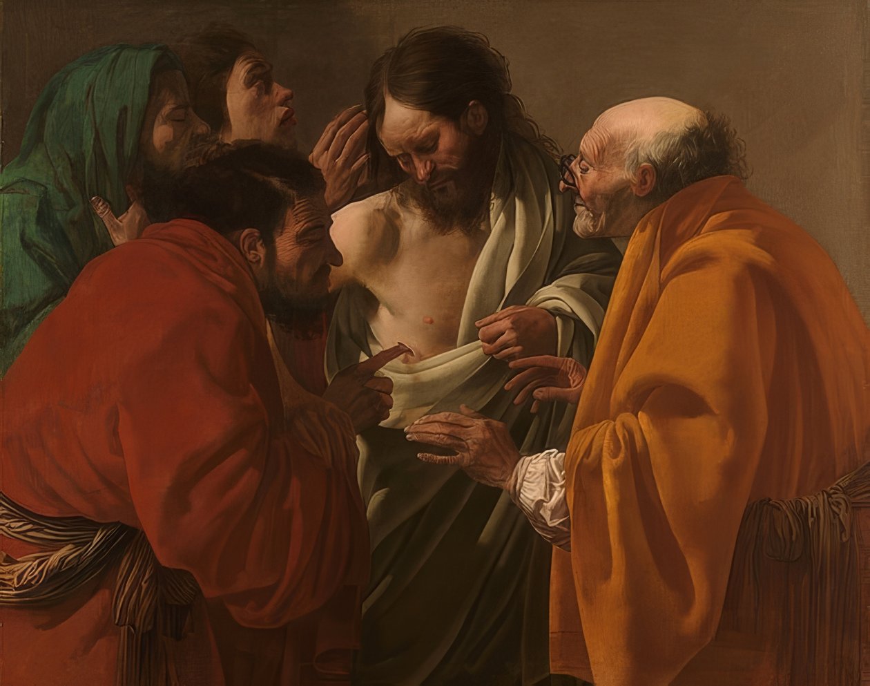 İnanılmaz Thomas. 1622 civarında by Hendrick ter Brugghen