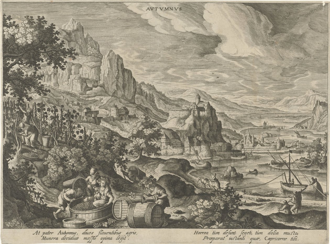 Sonbahar mevsimi Sonbahar (nesne üzerindeki başlık) Dört Mevsim (dizi adı) by Hendrick van Schoel