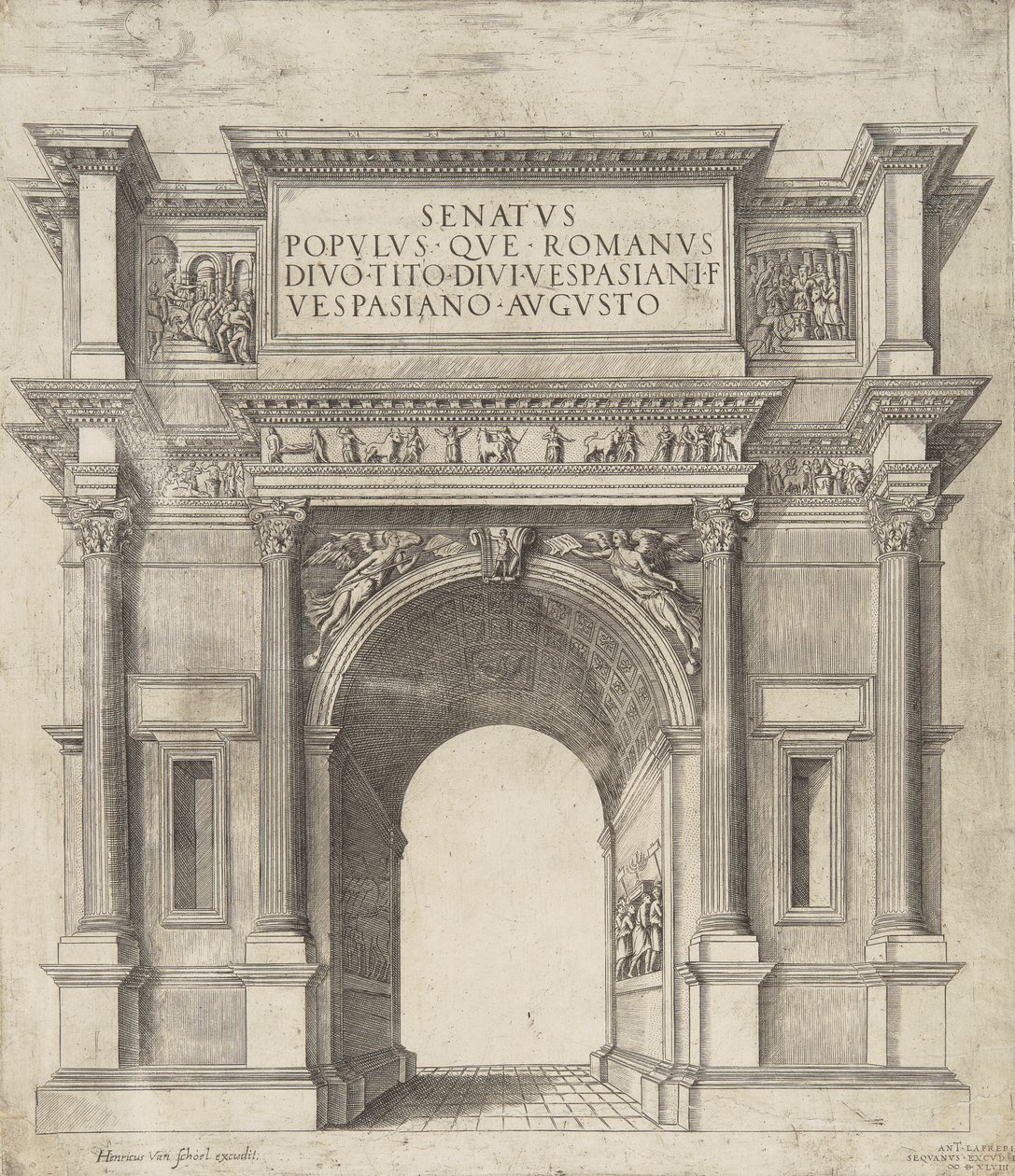 Roma İmparatorluğu Halkının Senatosu, Titus, Vespasian, Vespasian'ın oğlu, Augustus by Hendrick van Schoel