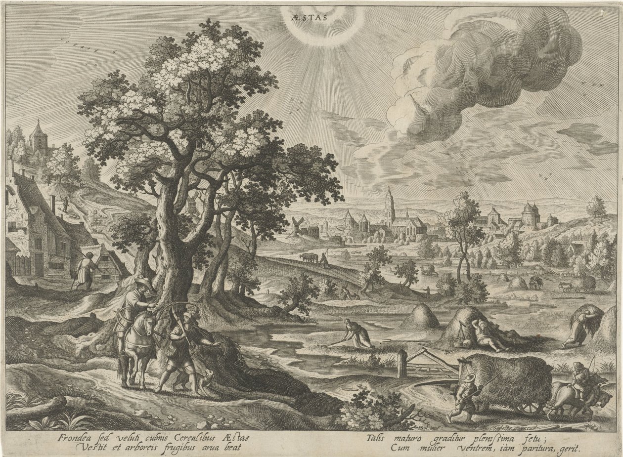 Yaz Aestas (nesne üzerindeki başlık) Dört Mevsim (dizi adı) by Hendrick van Schoel