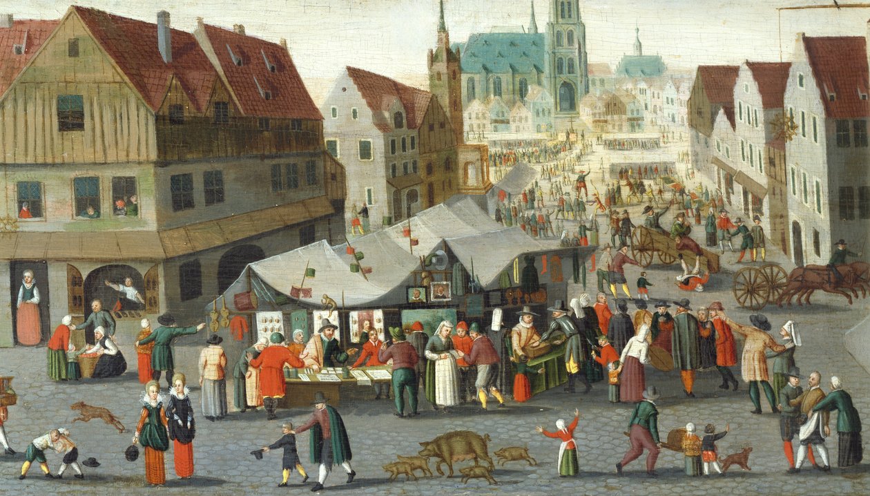 Pazar Meydanı, Hendrick van Steenwijck Younger (1580-1649 dolaylarında) by Hendrick van the younger Steenwijck