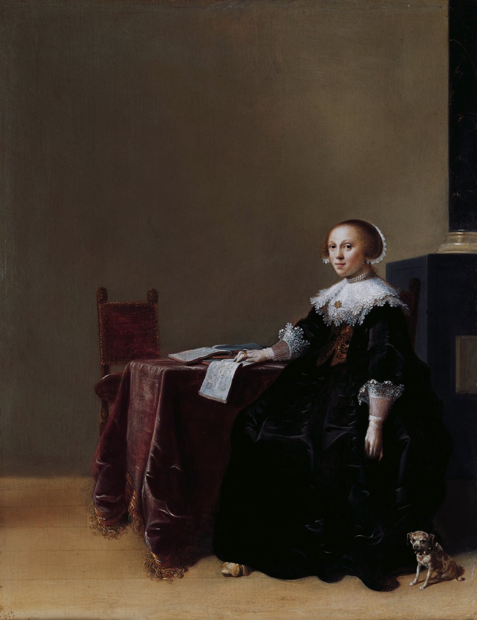 genç bir kadın portresi by Hendrick Gerritsz Pot