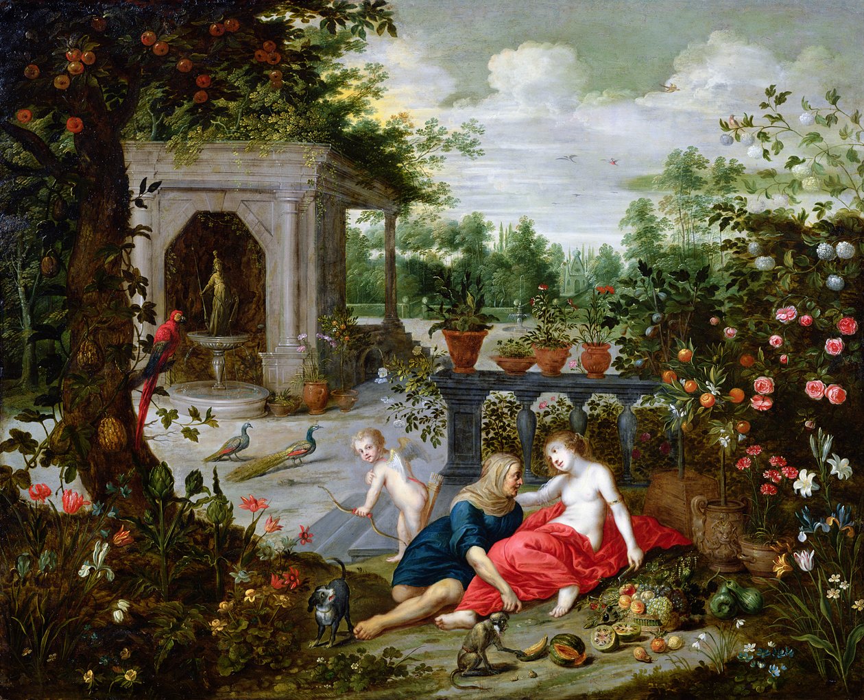 Vertumnus ve Pomona by Hendrik van the Elder Balen