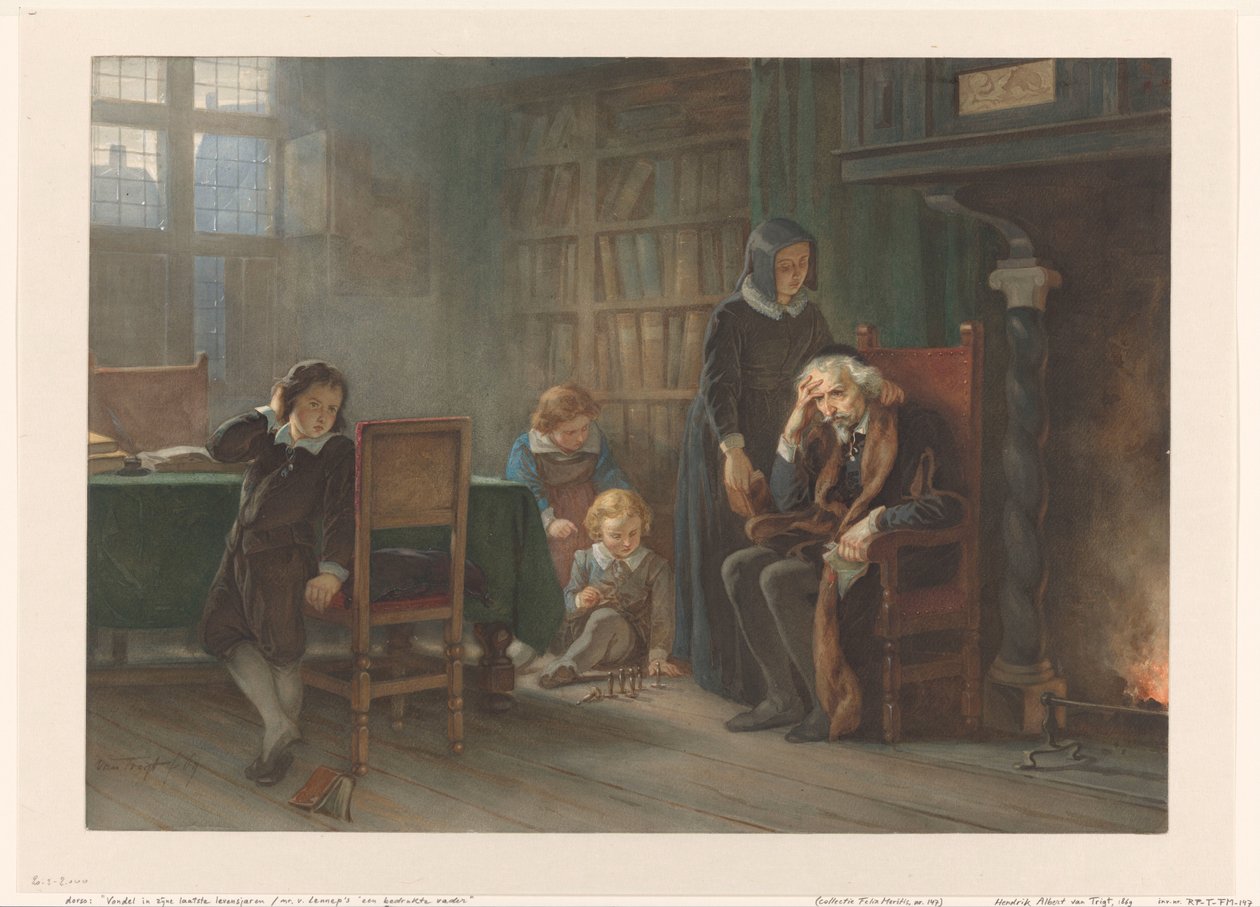 Vondel hayatının son yıllarında by Hendrik Albert van Trigt
