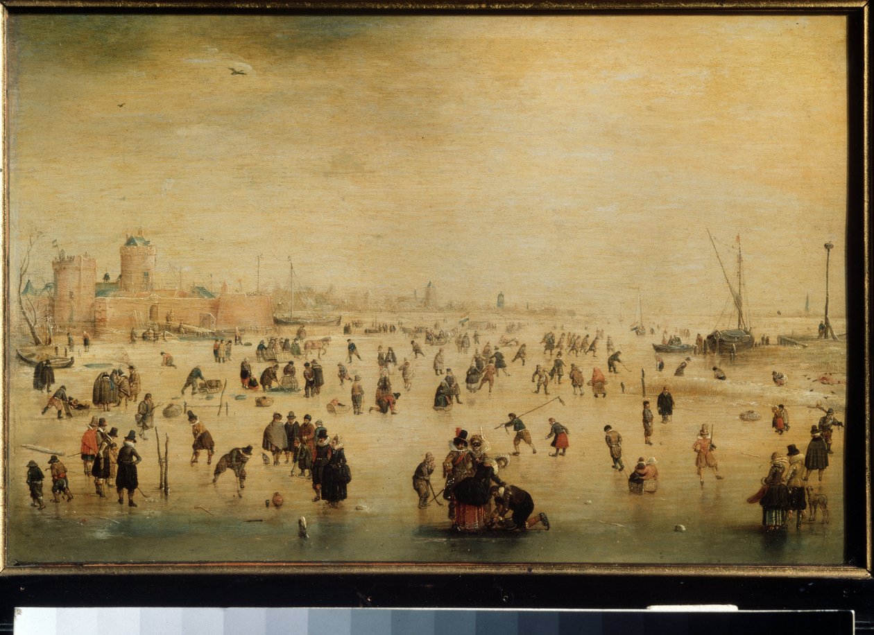 ""Buz Patencileri"" (Kış Sahnesi) (Hollandaca) Hendrick Avercamp (1585-1634) tarafından 1615 dolaylarında Moskova, Puşkin Güzel Sanatlar Müzesi by Hendrik Avercamp