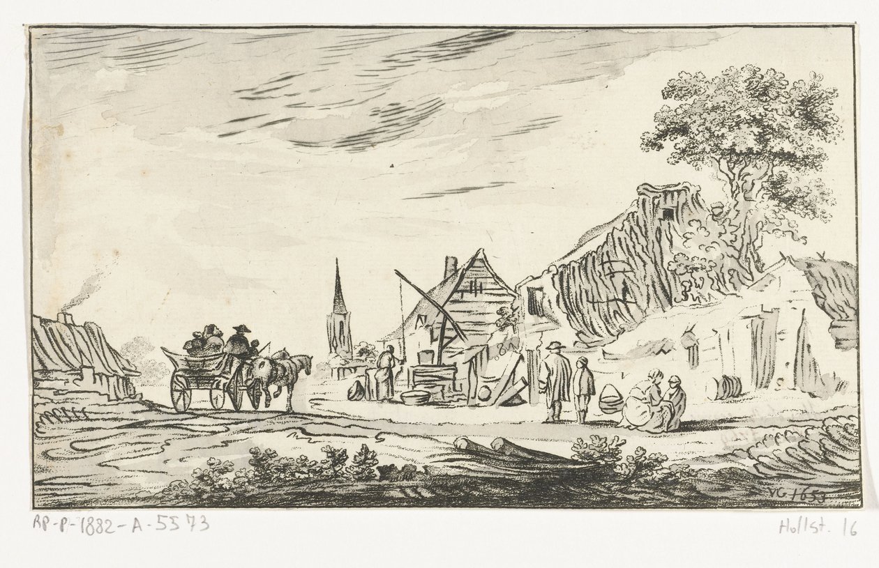 köy manzarası by Hendrik Busserus