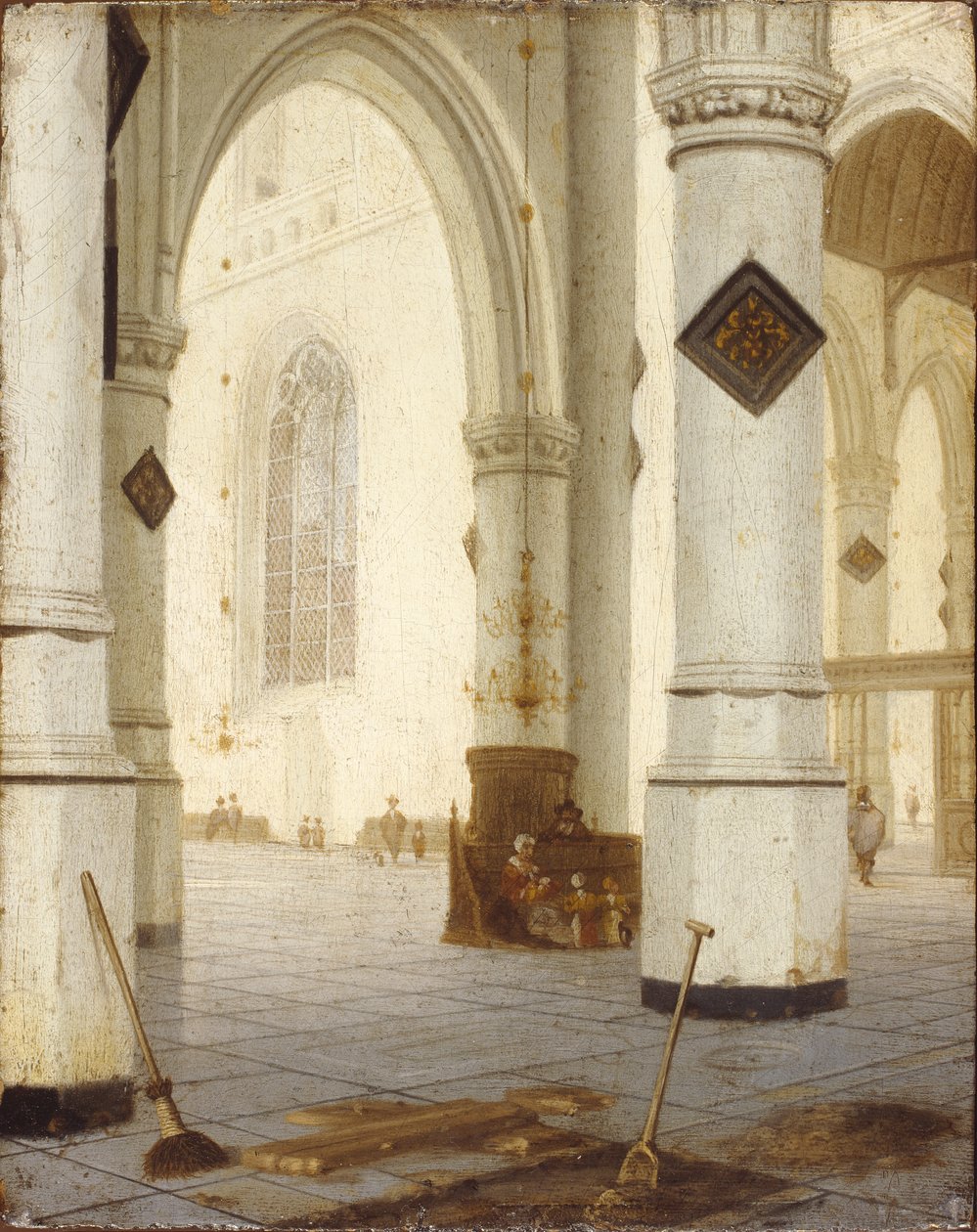 Kilise İçi (panel üzeri yağlı boya) by Hendrik Cornelisz. van Vliet