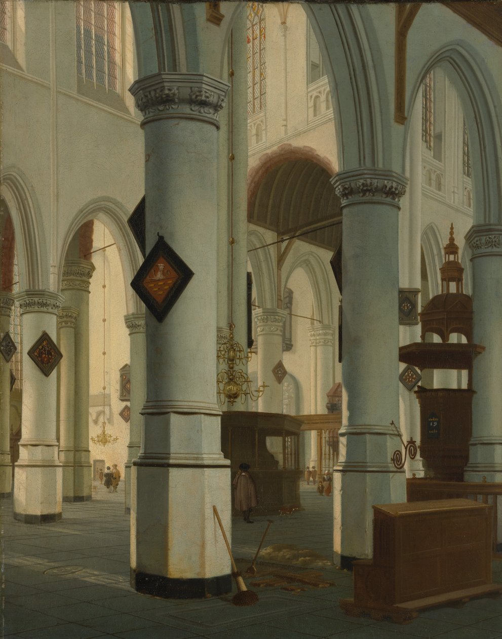 Eski Kilisenin İçi, Delft, 1660. by Hendrik Cornelisz. van Vliet