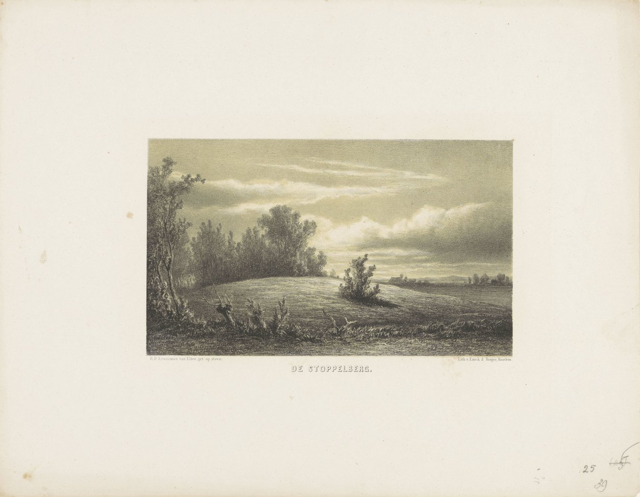 Anız Dağı Stoppelberg (nesne üzerindeki başlık) by Hendrik Dirk Kruseman van Elten