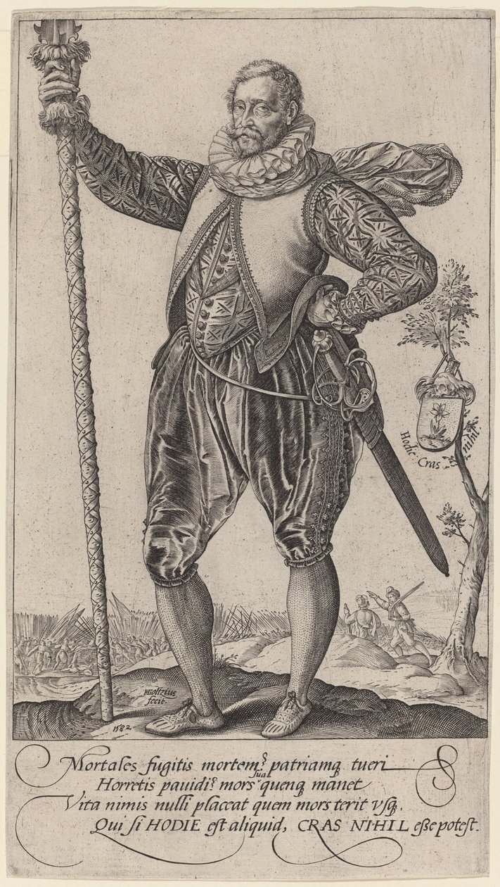 Sola Dönmüş Bir Pike-Man by Hendrik Goltzius