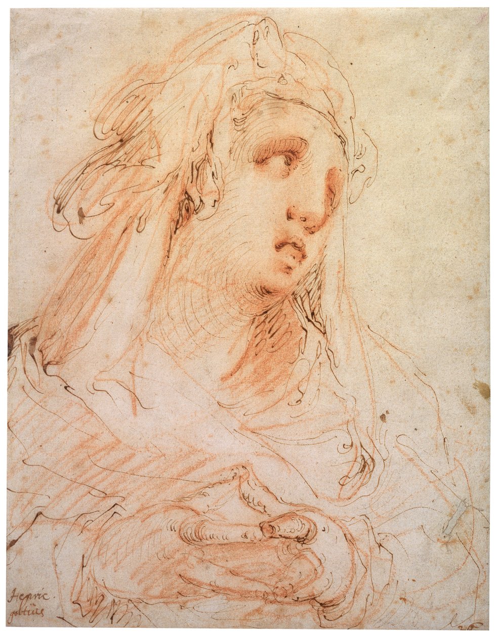 Genç Bir Kadın Mary Magdalene, 16. yüzyılın sonları veya 17. yüzyılın başlarında by Hendrik Goltzius