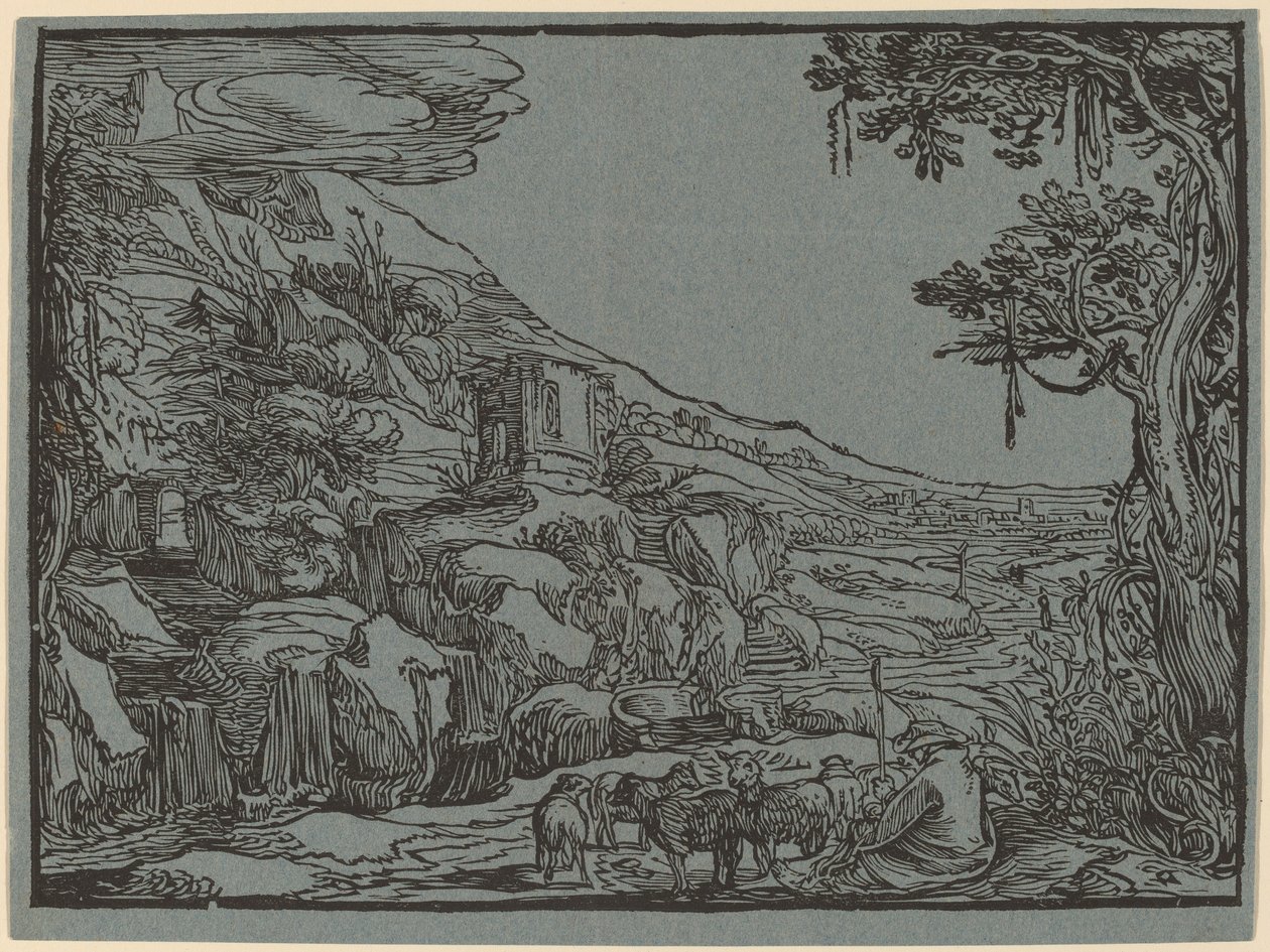 Arkadya Manzarası by Hendrik Goltzius