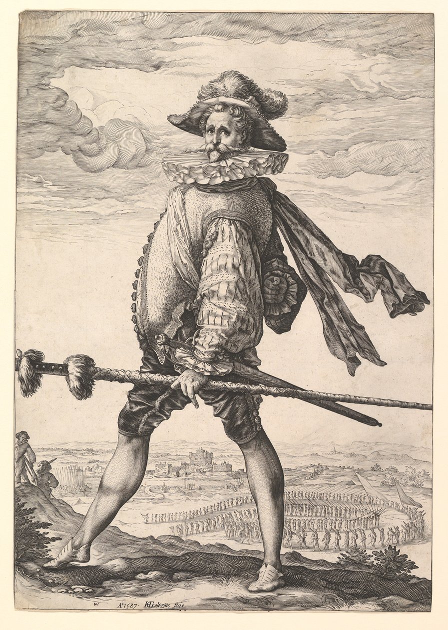 Piyade Kaptanı, 1587. by Hendrik Goltzius