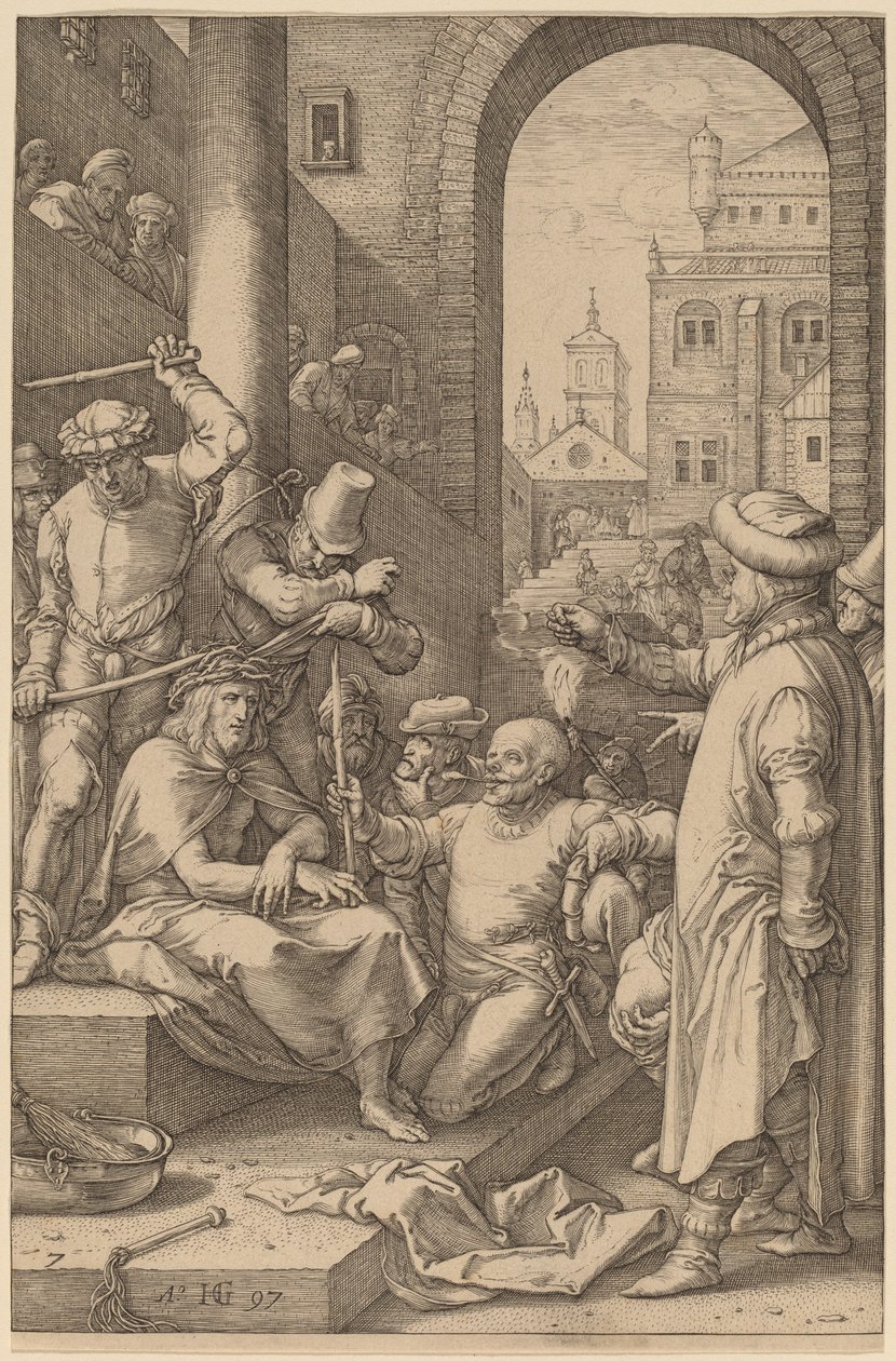 Dikenlerle Taçlandırılan İsa by Hendrik Goltzius