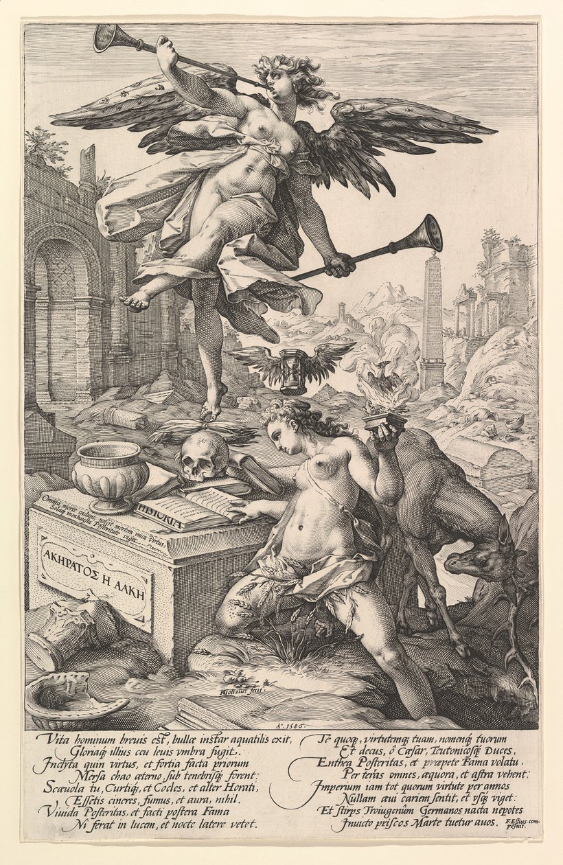 The Roman Heroes, 1586 serisinden Şöhret ve Tarih. by Hendrik Goltzius
