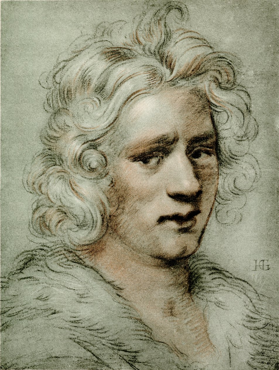 Genç bir adamın kafa çalışması by Hendrik Goltzius