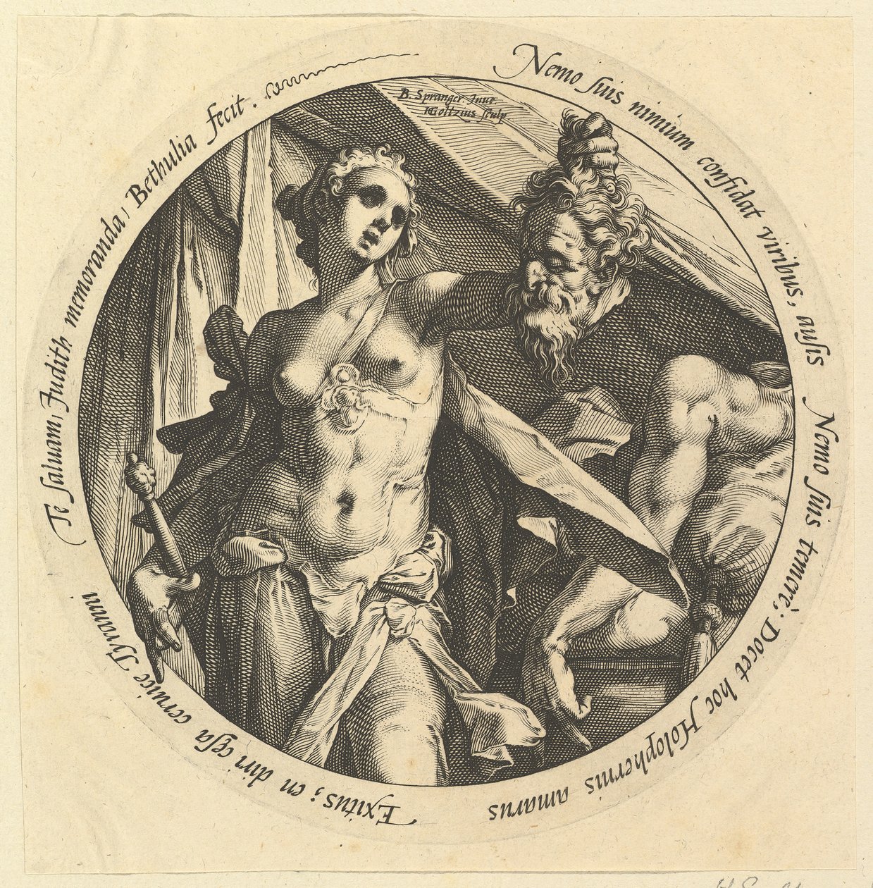 Holofernes Başkanı ile Judith, yaklaşık. 1585. by Hendrik Goltzius