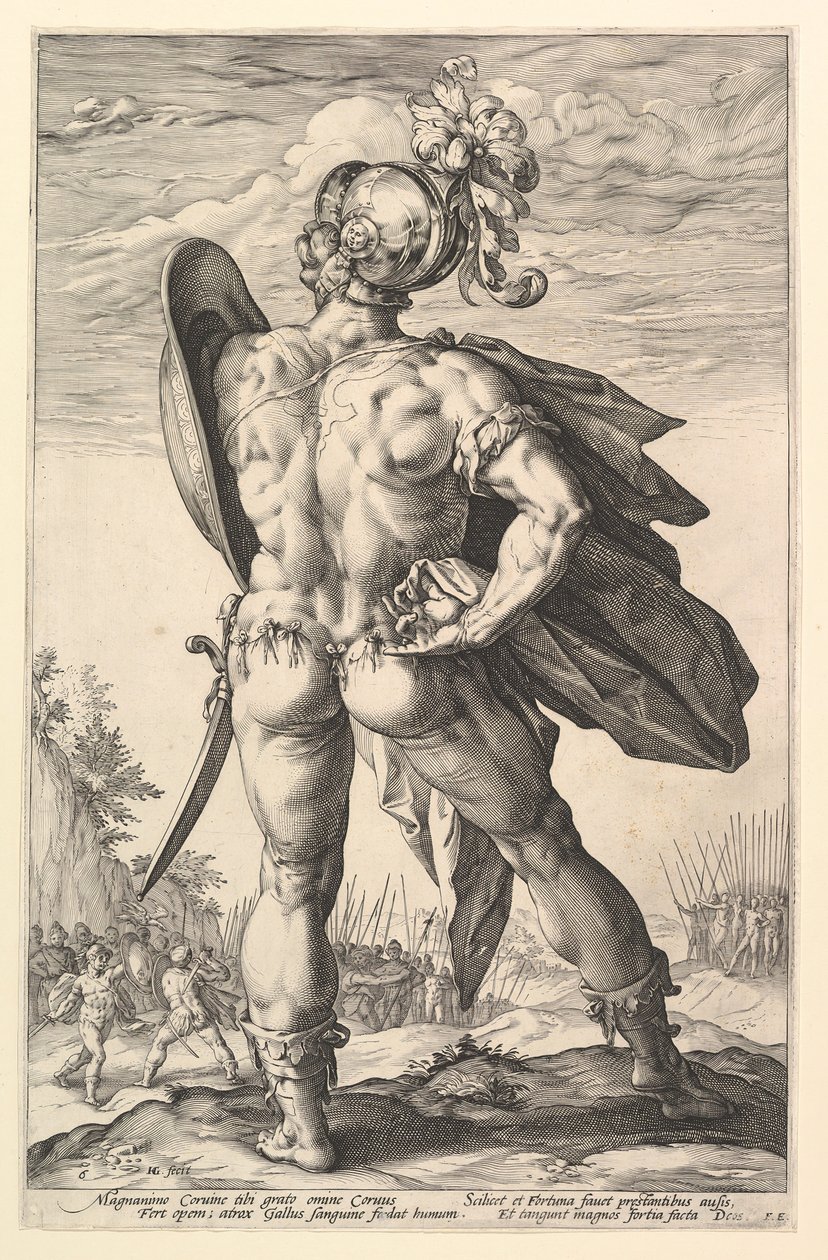 Marcus Valerius, The Roman Heroes dizisinden, 1586. by Hendrik Goltzius