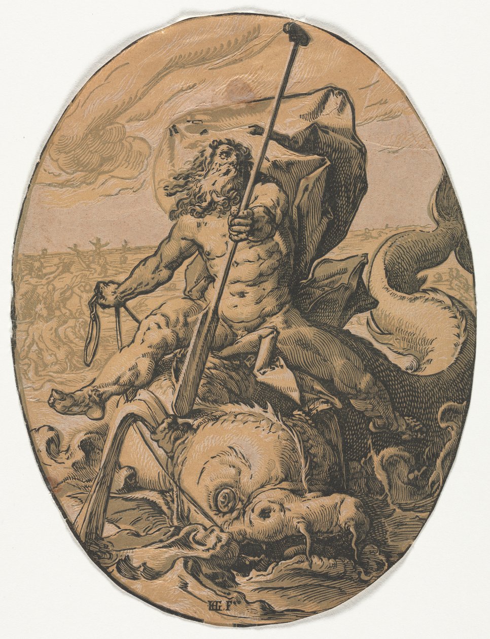 Neptün. by Hendrik Goltzius