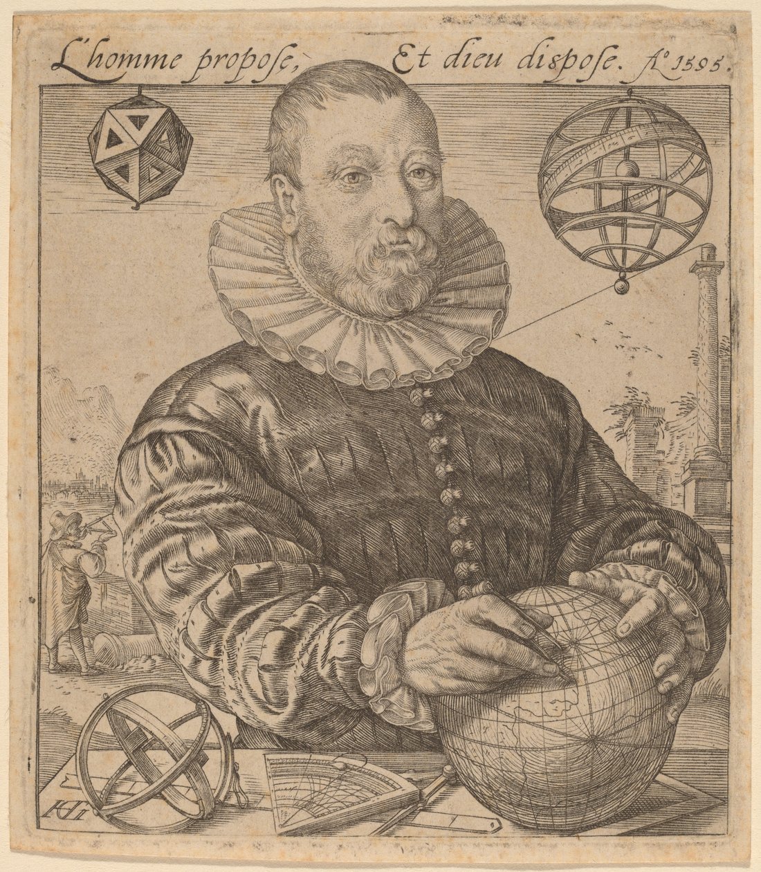 Deventerli Nicolaus Petri by Hendrik Goltzius