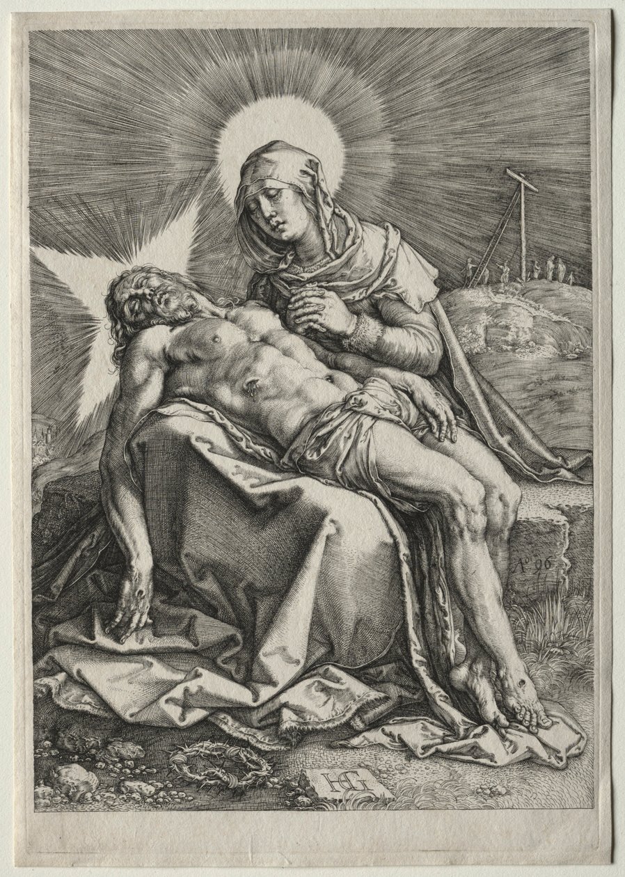 Pieta, 1596. by Hendrik Goltzius
