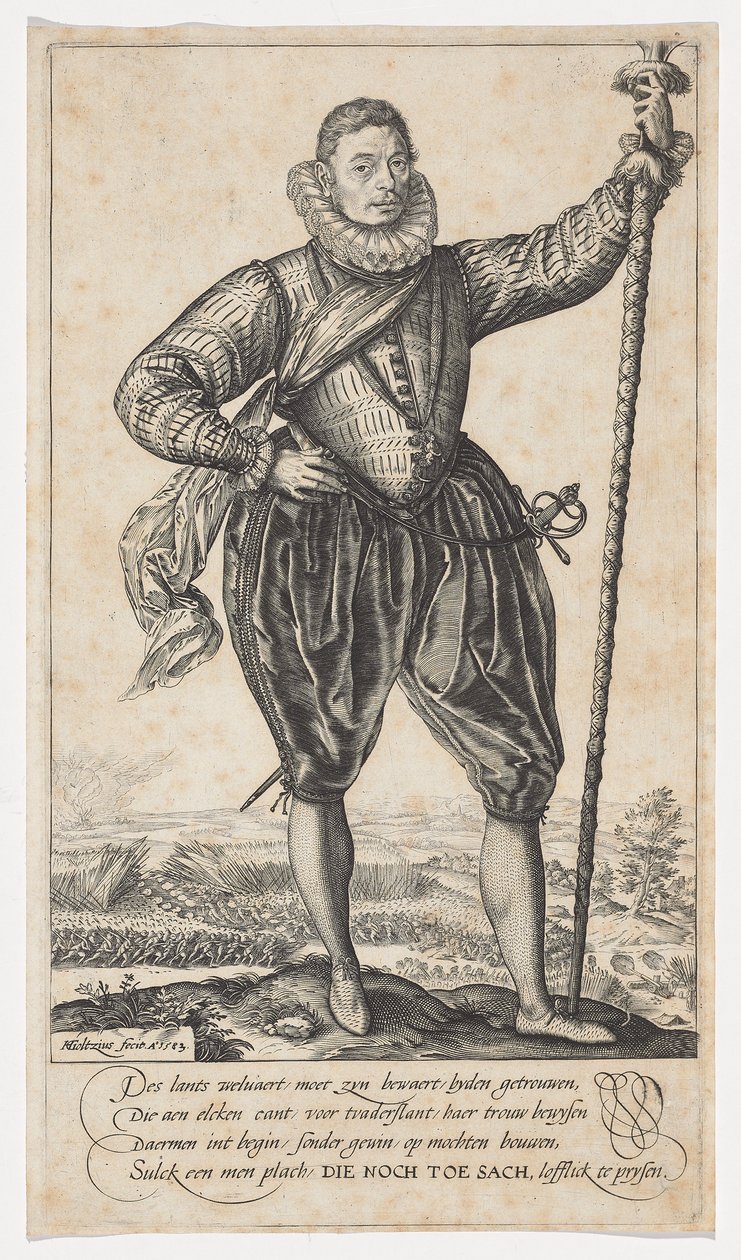 Turna Taşıyıcısı, sağa bakan, 1583 by Hendrik Goltzius