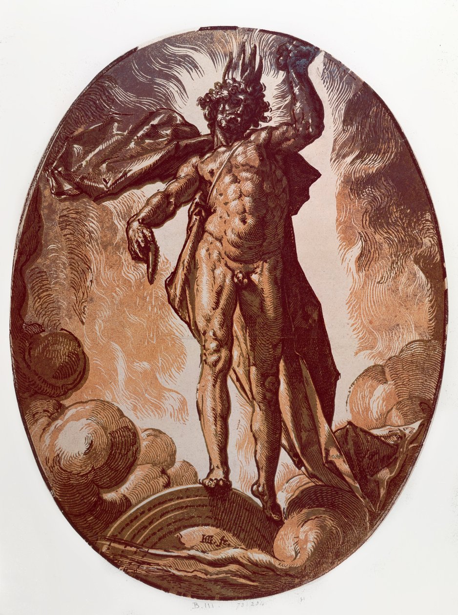 Plüton (tahta baskı) by Hendrik Goltzius