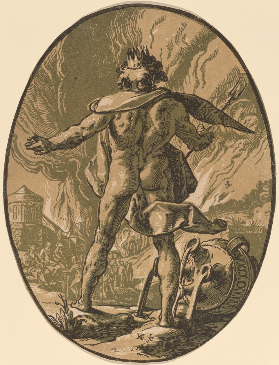 Plüton by Hendrik Goltzius