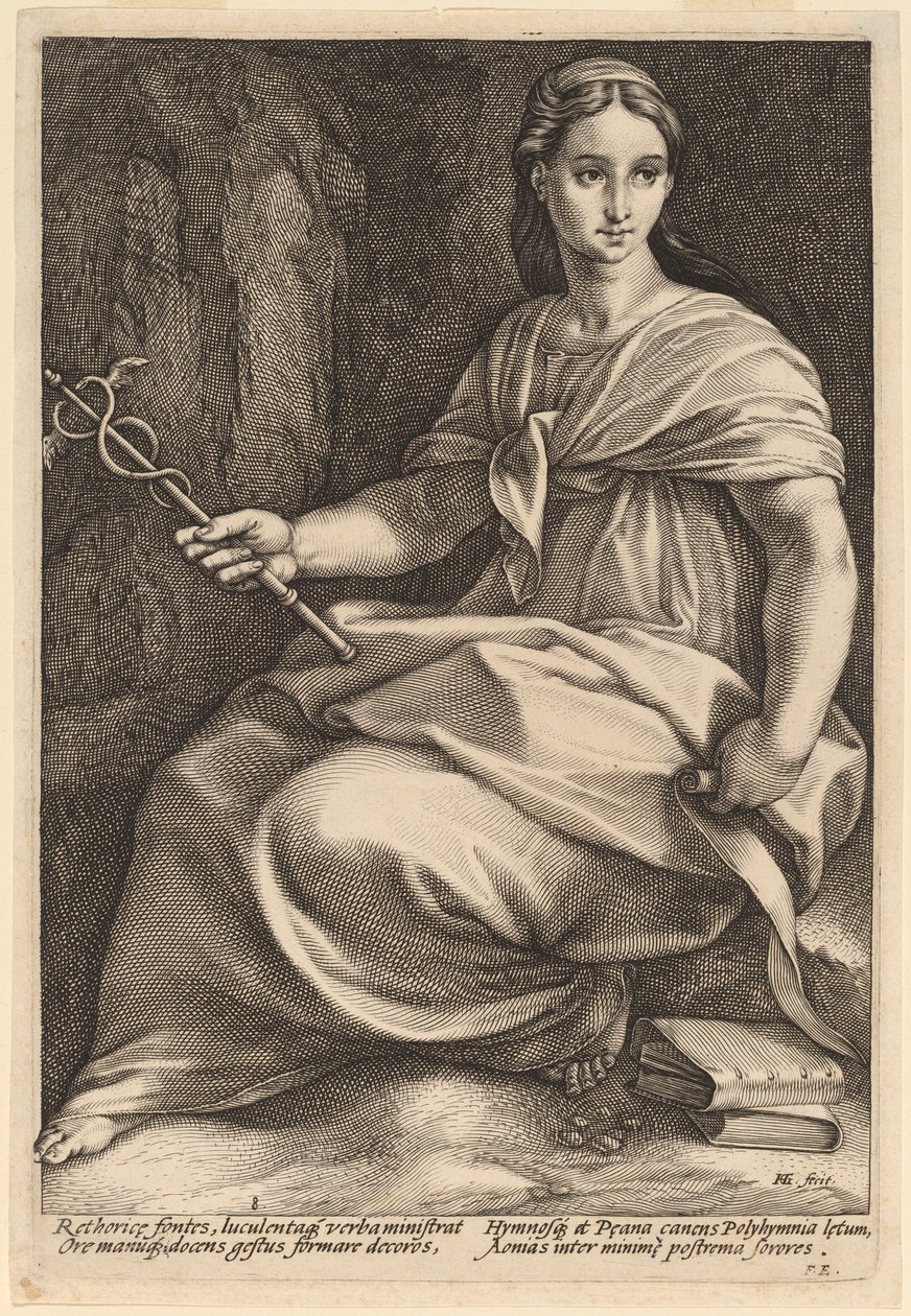 polihymnia by Hendrik Goltzius