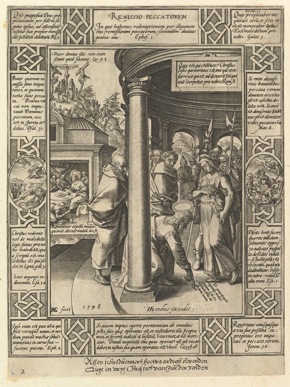 Christian Creed Alegorilerinden Remissio Peccatorum, 1598. by Hendrik Goltzius
