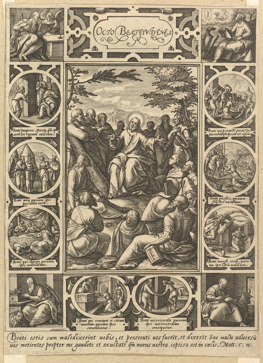 Sekiz Mutluluk, yaklaşık. 1578. by Hendrik Goltzius