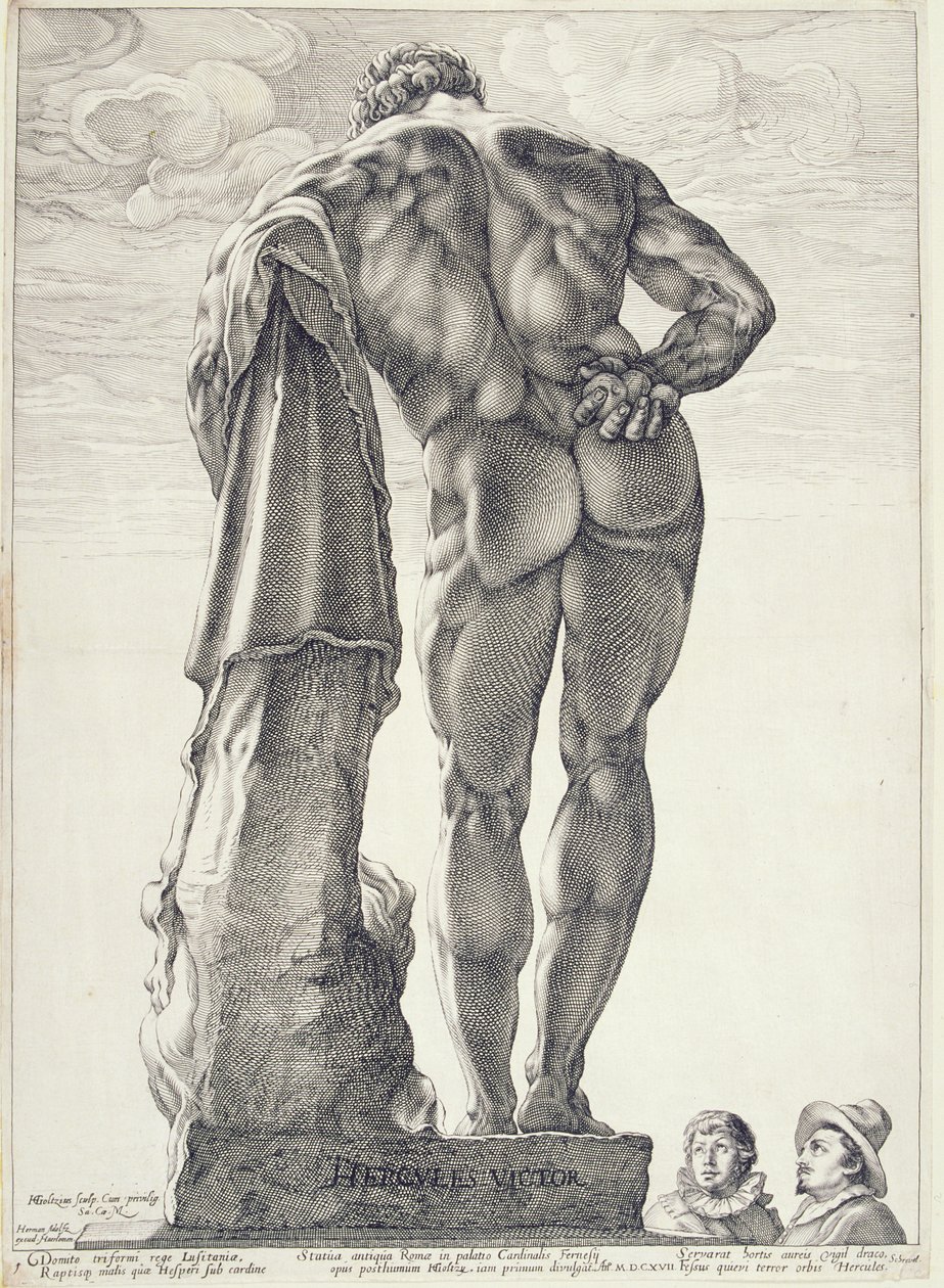 Farnese Herkül, 1592 by Hendrik Goltzius