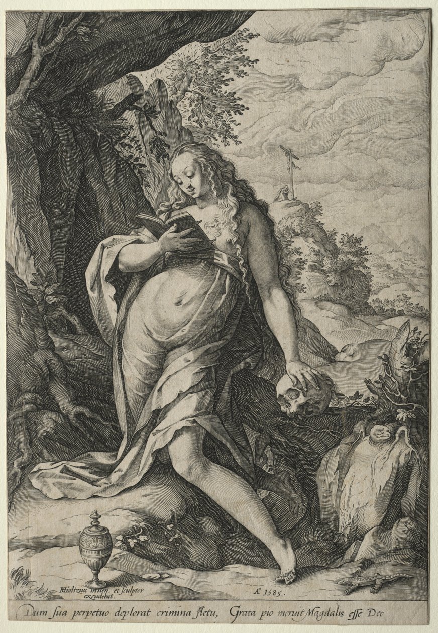 Kefaret'teki Magdalen. by Hendrik Goltzius