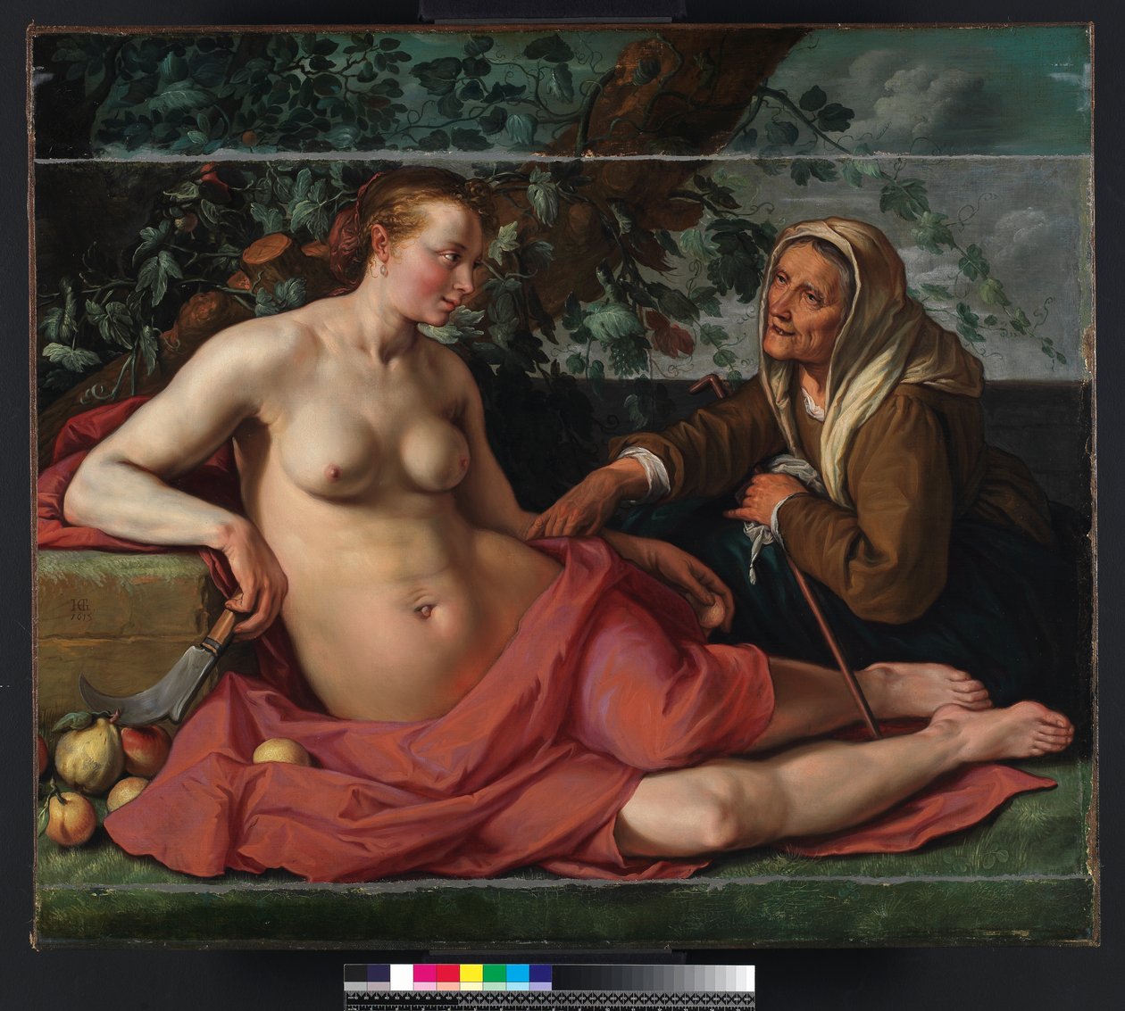 Vertumnus ve Pomona, 1615 by Hendrik Goltzius