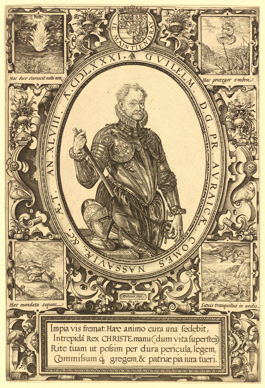 William, Nassau Kontu, Orange Prensi by Hendrik Goltzius