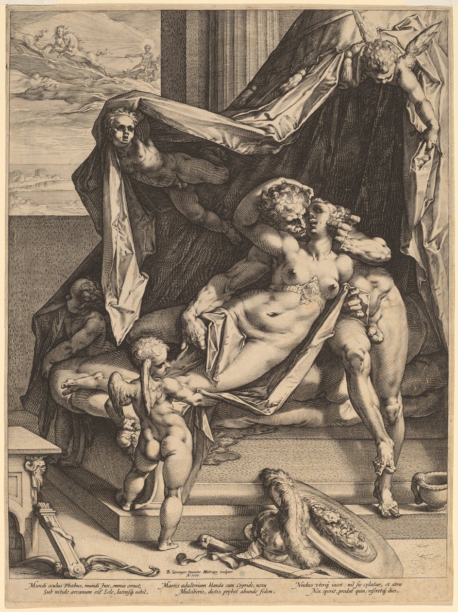 Mars ve Venüs by Hendrik Goltzius, after Bartholomaeus Spranger