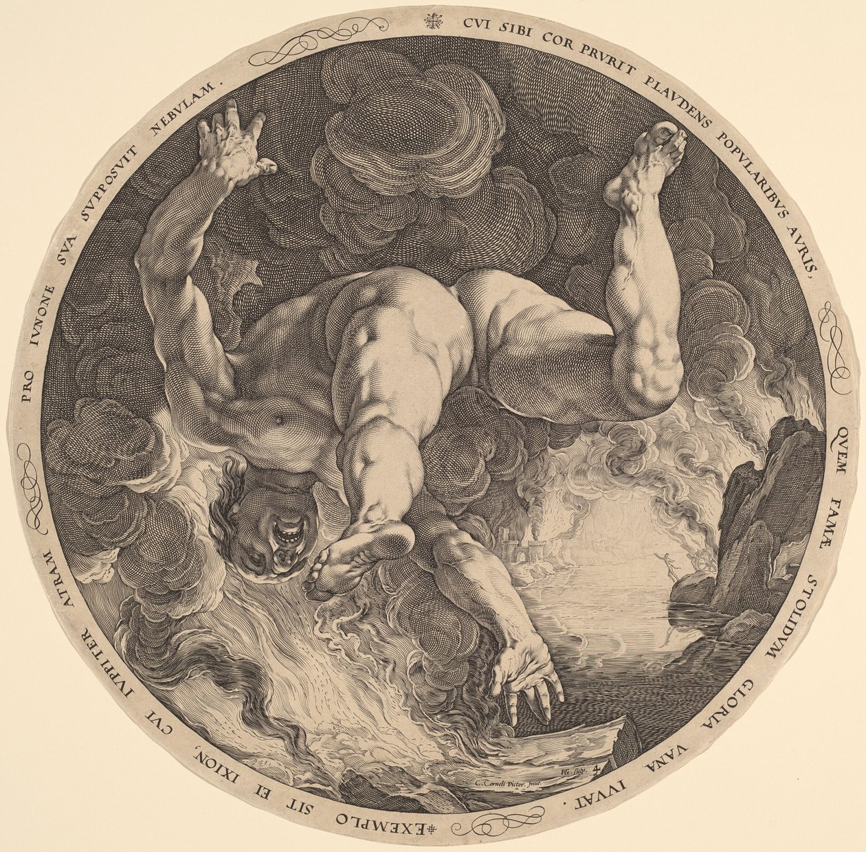 iksyon by Hendrik Goltzius, after Cornelis Cornelisz van Haarlem