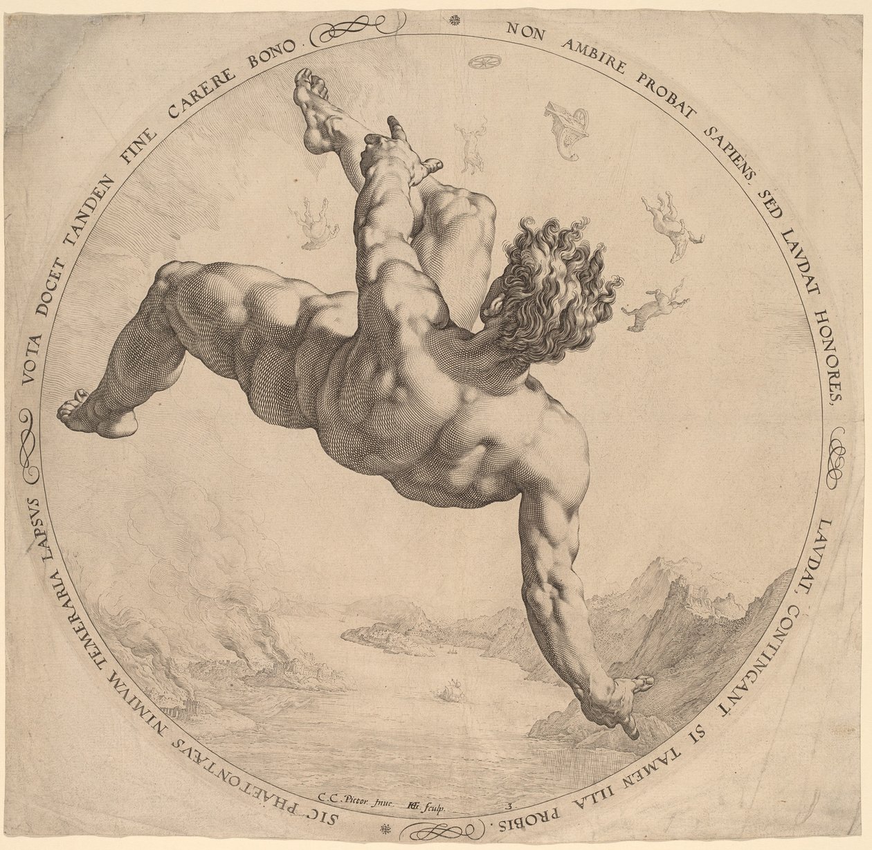 Fayton by Hendrik Goltzius, after Cornelis Cornelisz van Haarlem