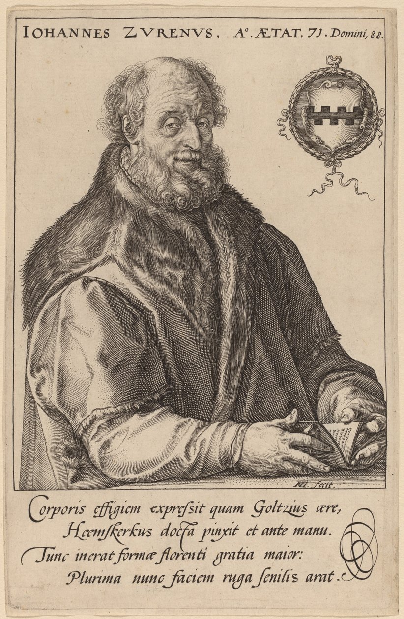 Johannes Zurenus (Jan van Zuren) by Hendrik Goltzius after Maerten van Heemskerck