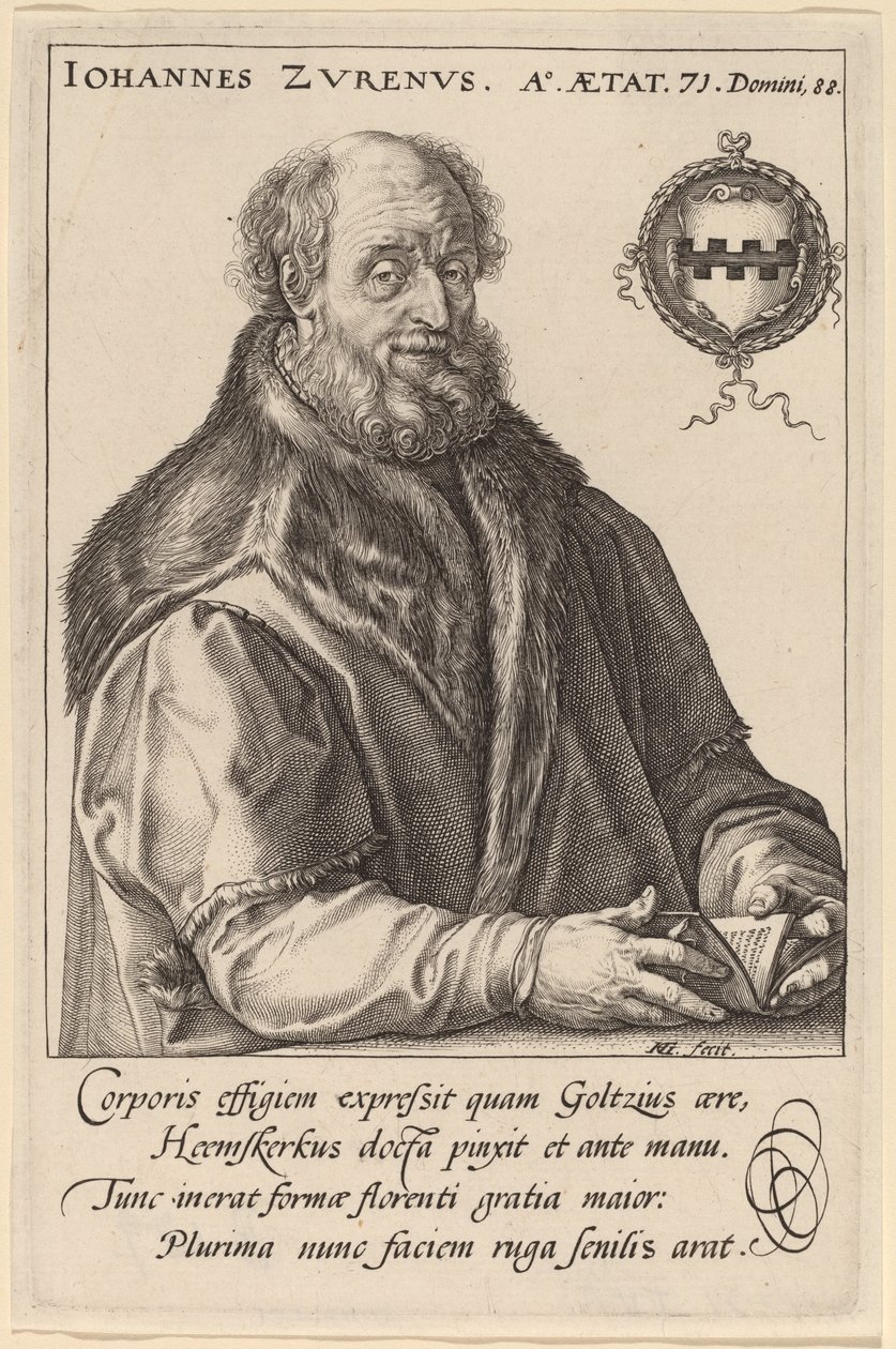 Johannes Zurenus (Jan van Zuren) by Hendrik Goltzius after Maerten van Heemskerck