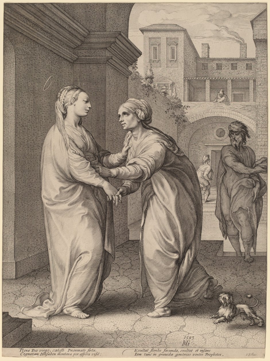 Ziyaret by Hendrik Goltzius in the style of Parmigianino