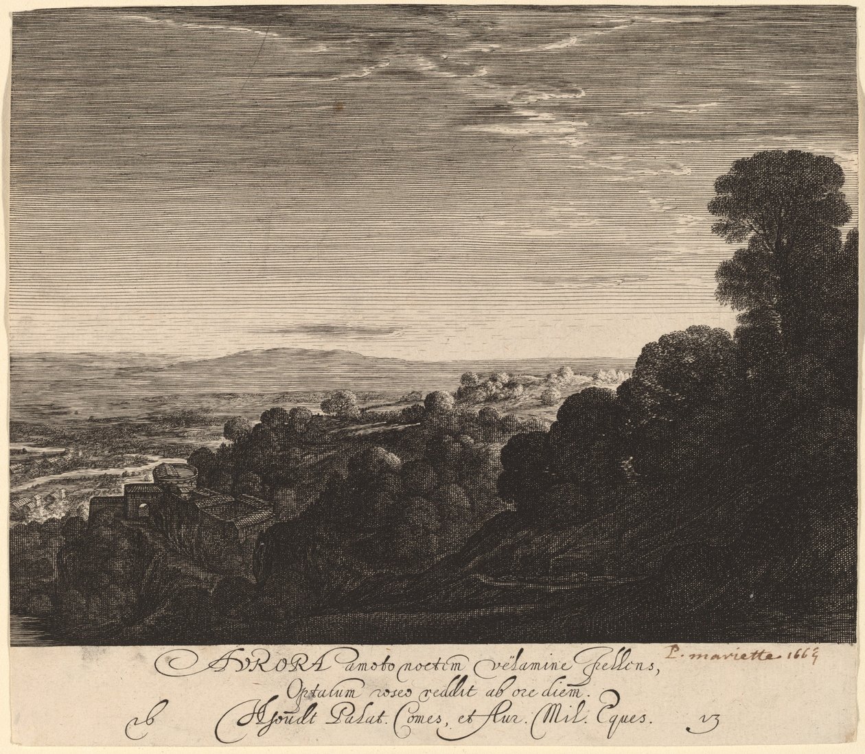Şafakta Manzara: Aurora by Hendrik Goudt after Adam Elsheimer