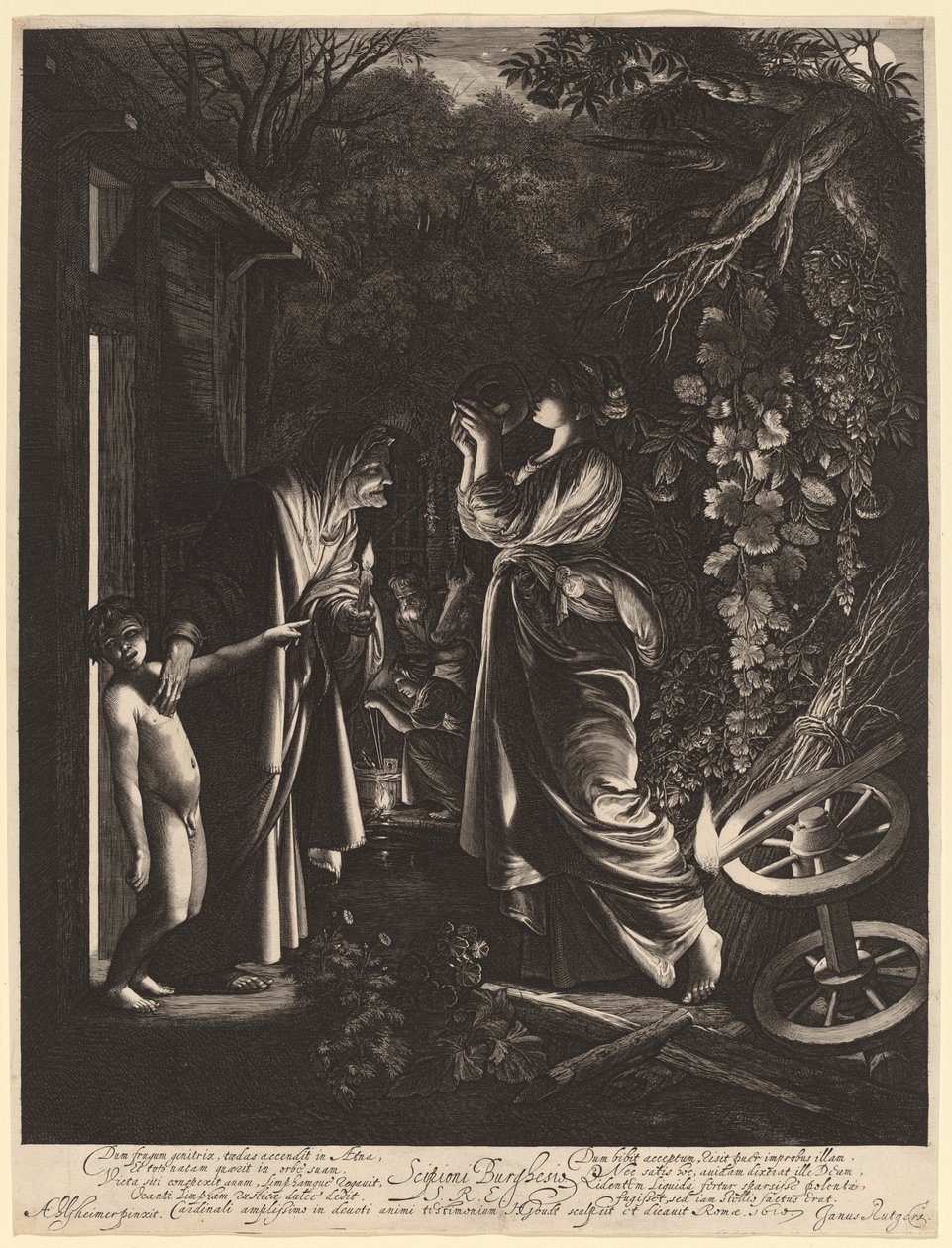 Ceres ile alay by Hendrik Goudt after Adam Elsheimer