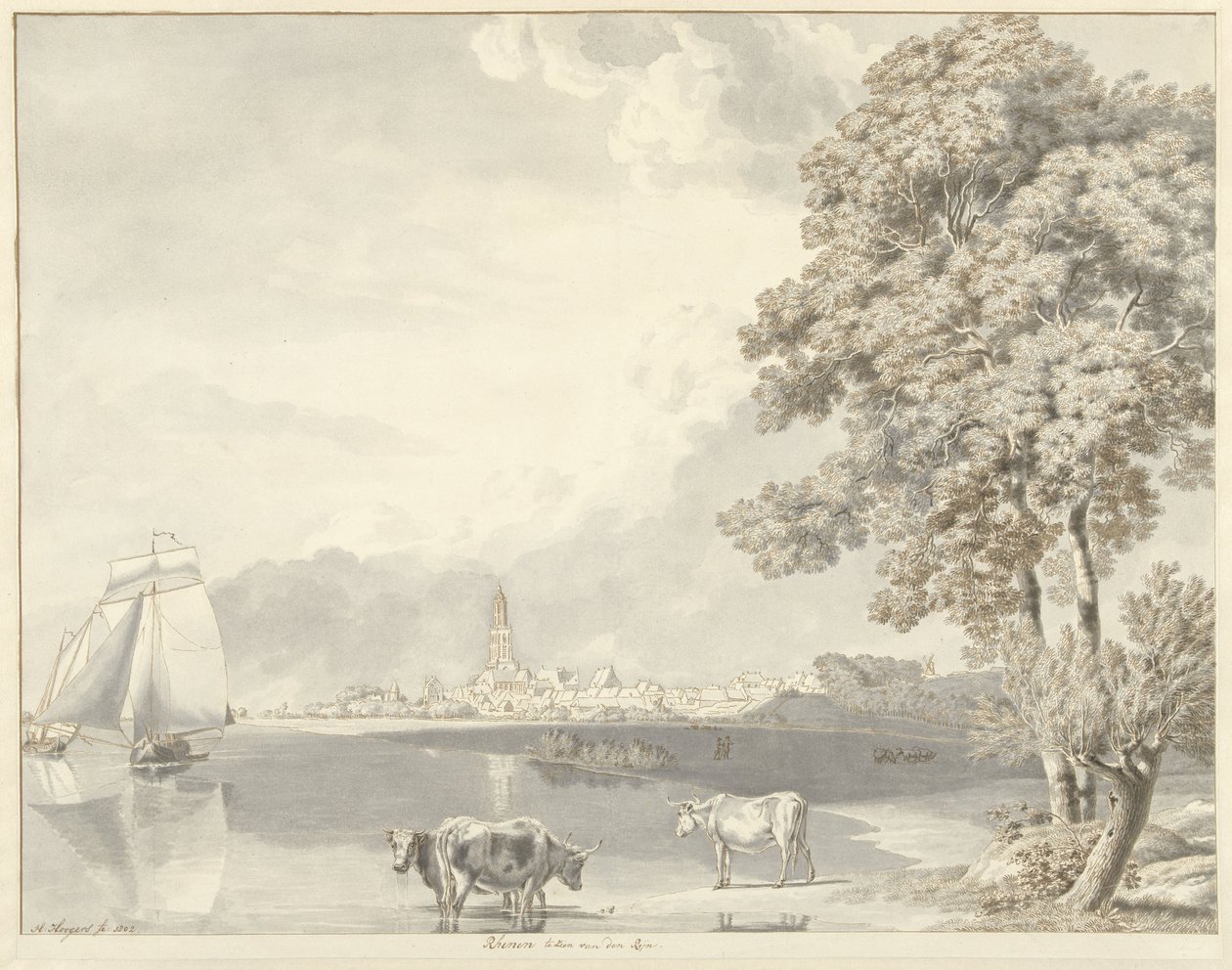 Rhenen'de Ren Nehri üzerinde görüntüleyin by Hendrik Hoogers