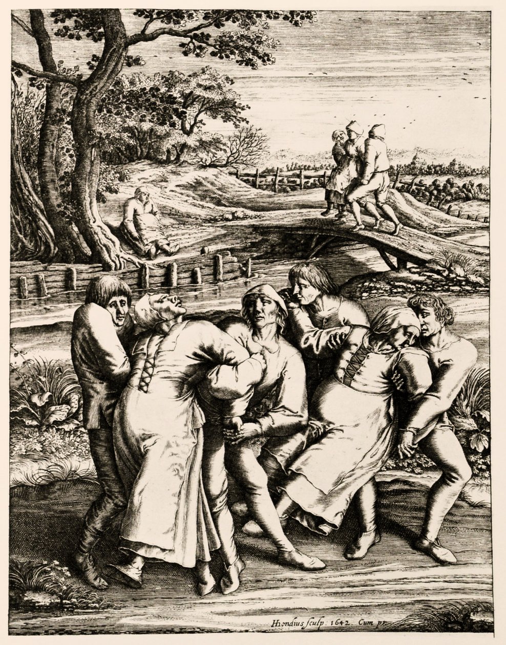 Dans Eden Veba, Strasbourg, Alsace. 1518 by Hendrik I Hondius