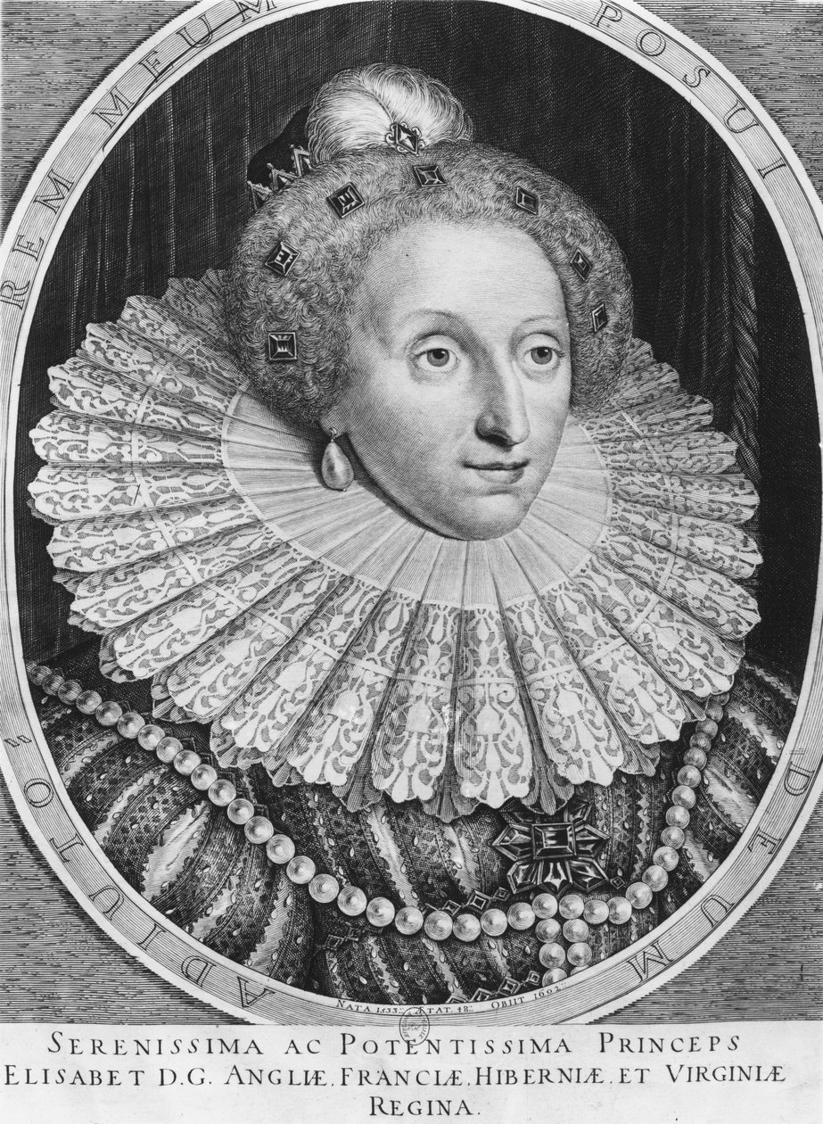 Elizabeth I, İngiltere Kraliçesi by Hendrik I Hondius