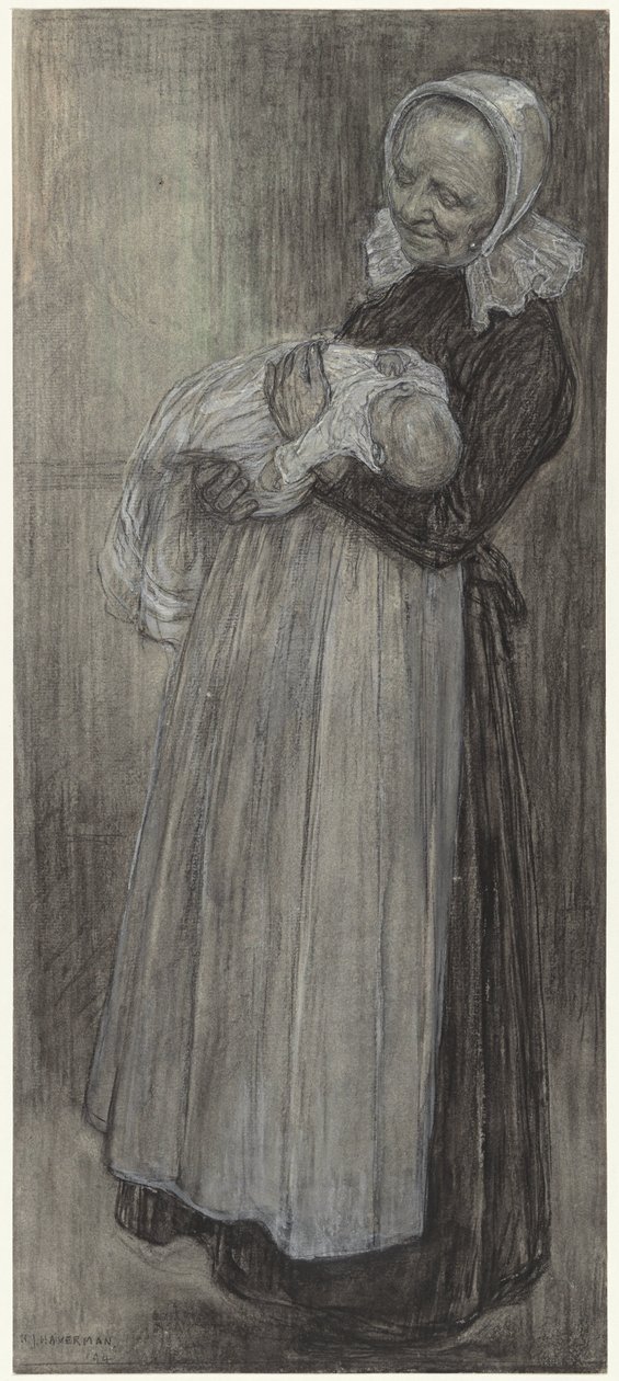 Bebek ile fırıncı by Hendrik Johannes Haverman
