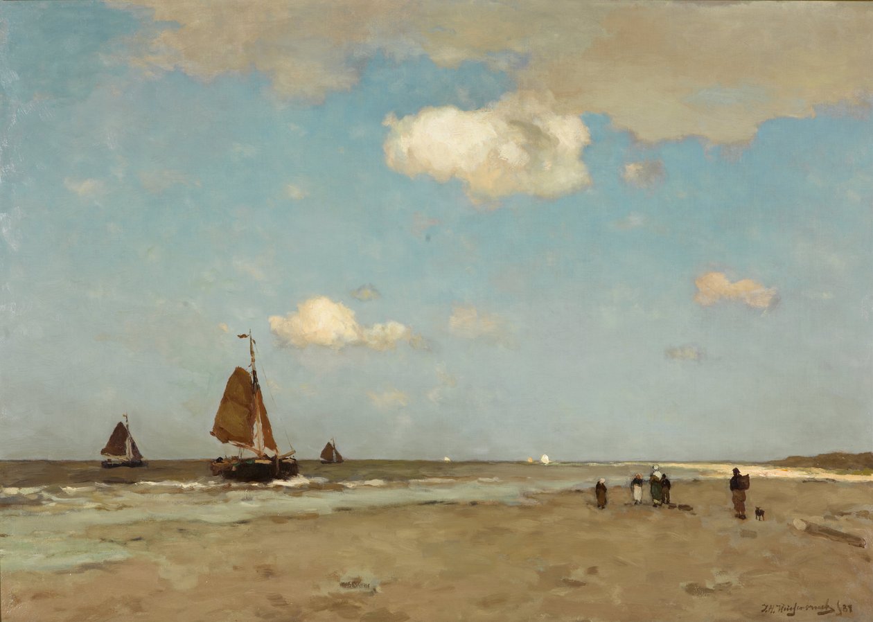 Sahil sahnesi, 1887 by Hendrik Johannes Weissenbruch