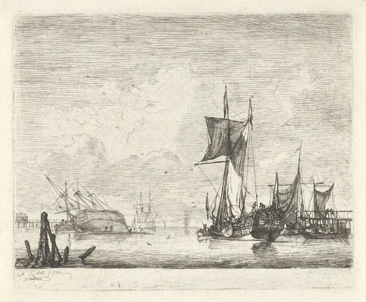 Nehir manzarası by Hendrik Kobell