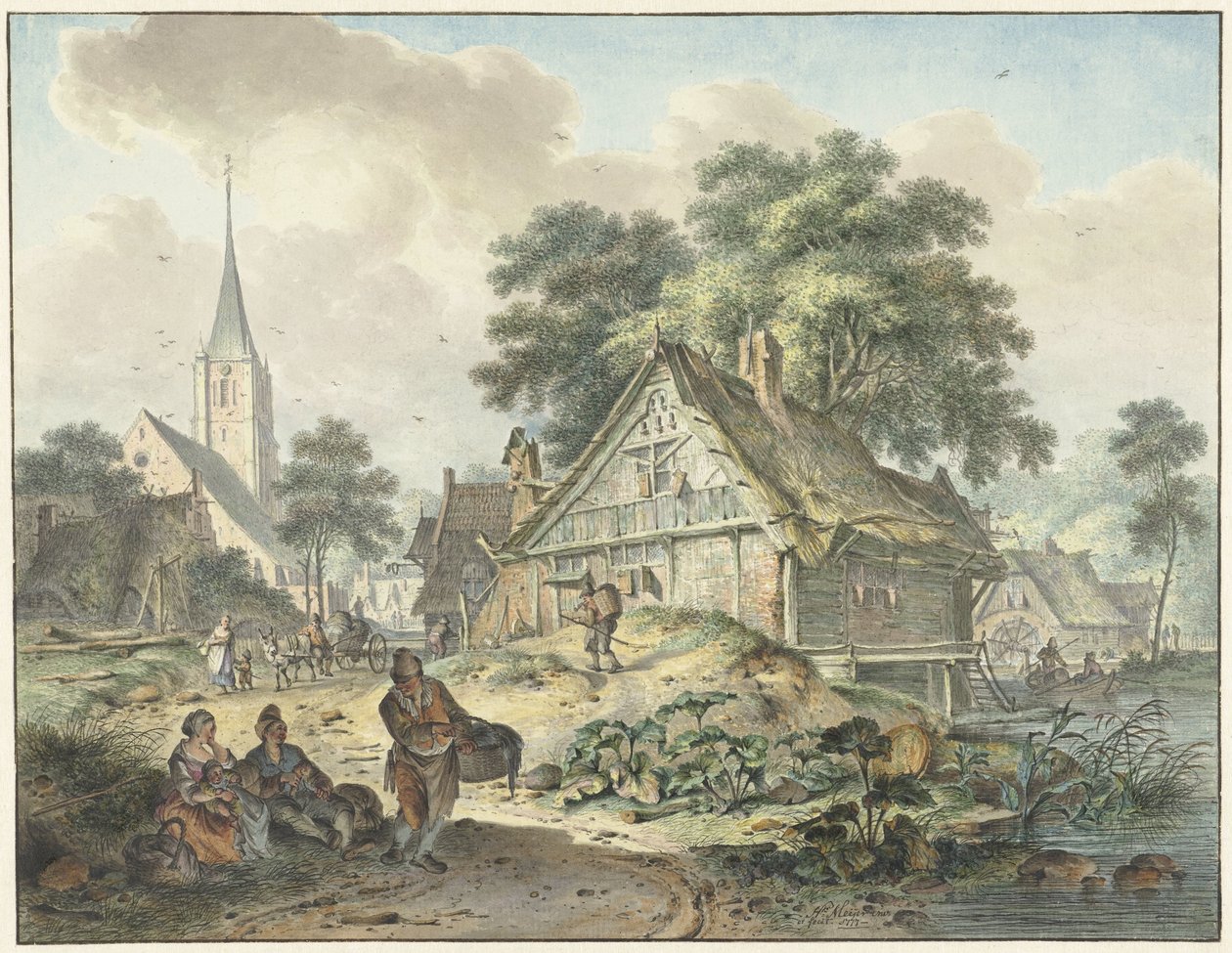 Harap ev ve köy kilisesi by Hendrik Meijer